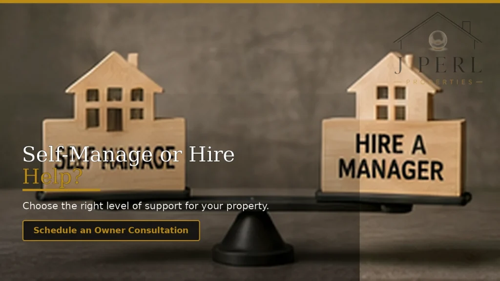Compare self-managing or hiring help with J Perl Properties