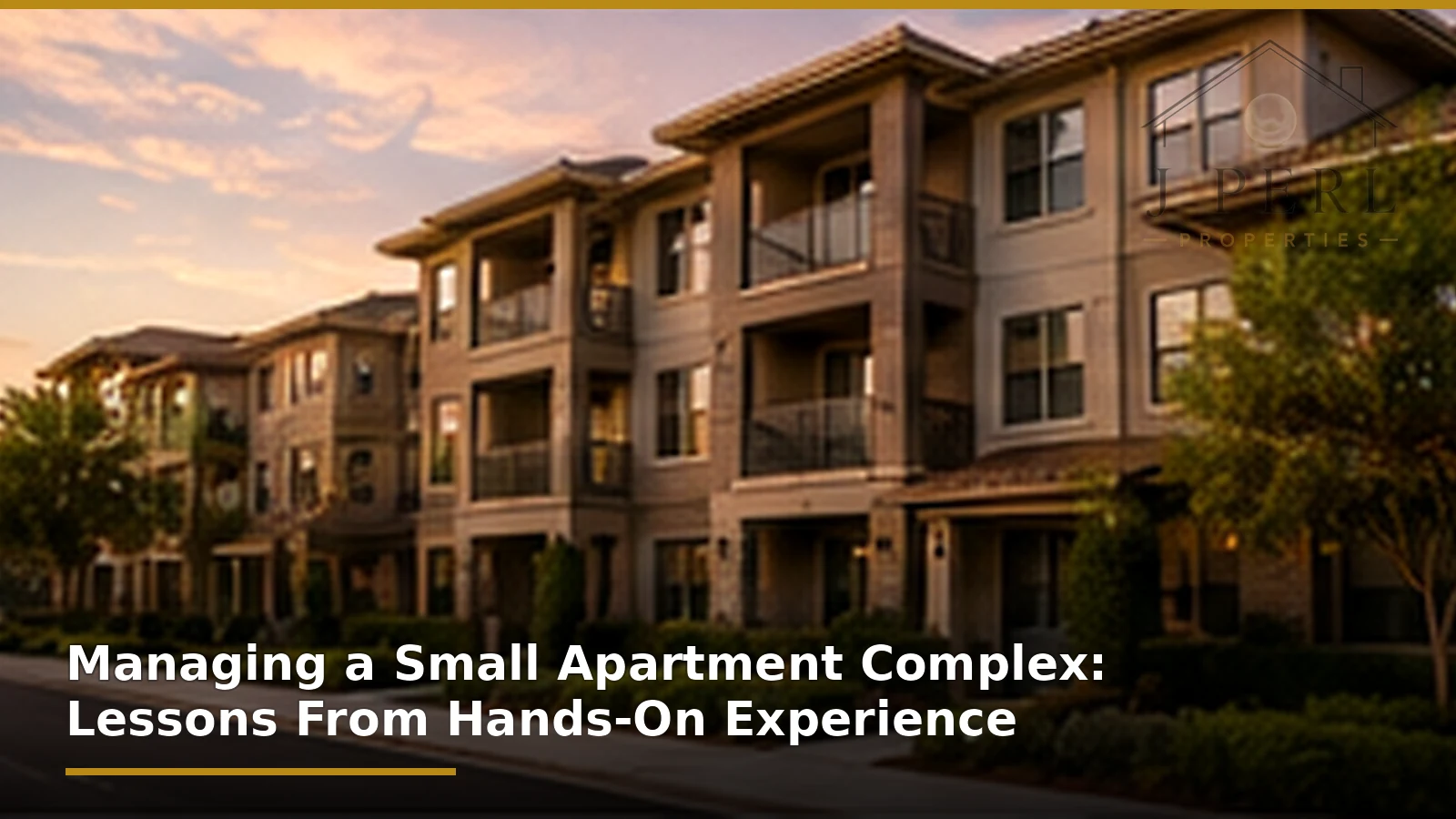 Small apartment community managed with hands-on maintenance and operations